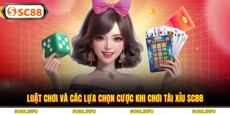 Luật chơi và các lựa chọn cược khi chơi tài xỉu SC88